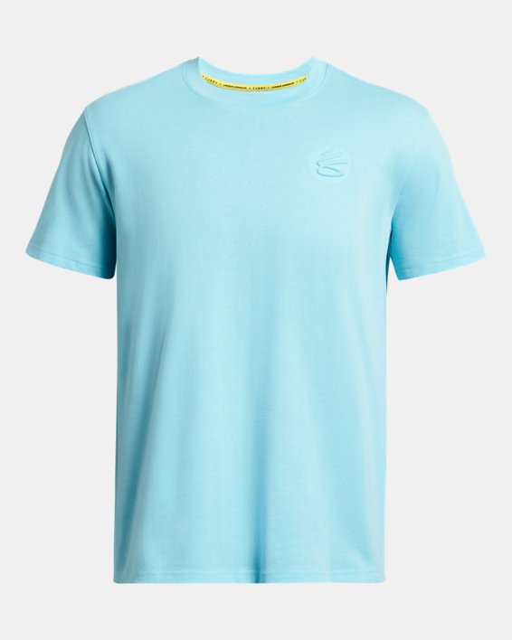 Men's Curry Emboss Heavyweight T-Shirt, Blue, pdpMainDesktop image number 4